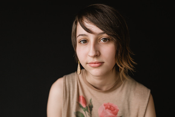 Serious teen girl portrait