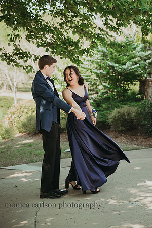 young couple practice their dance moves before a dance at Lambert High school