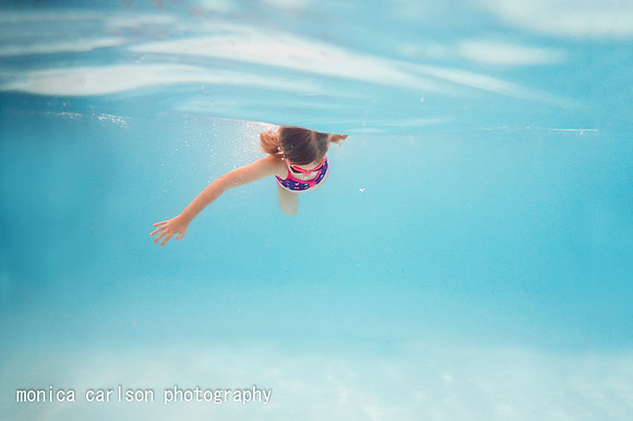 little swimmer by the pool by monica carlson posted on the Clic