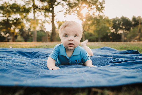backlit image of a baby by monica carlson photography