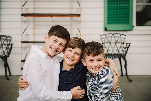 portrait of three brother by monica carlson