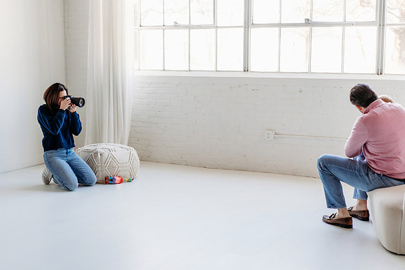 Behind the scenes at a photo session with monica carlson photography