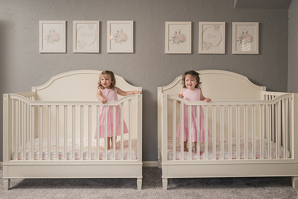 twin girls cry from their cribs