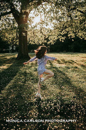 Tween girl showing off her dance skills in Roswell by monica carlson photography