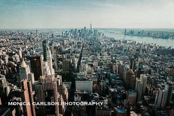 view of downtown New york city from the observation deck of the empire state building