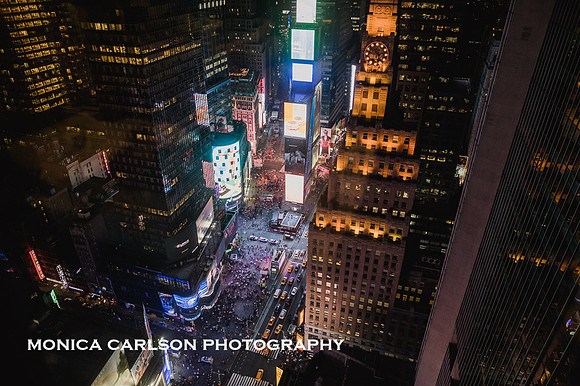 View of Times Square from a window in the Marriott Marquis