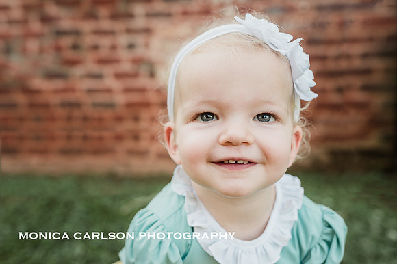 portrait of a one year old taken during a family photo session