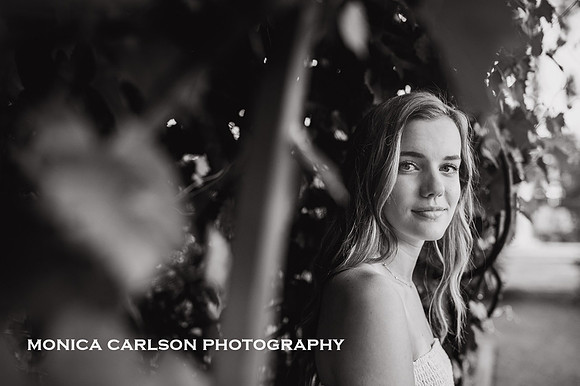 black and white portrait of a teenager by monica carlson