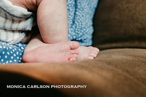 Newborn baby feet