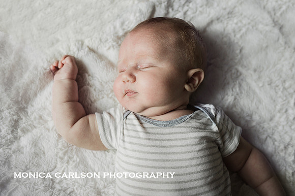 Portrait of a chubby, sleeping baby boy at home in Marietta by Monica carlson Photography