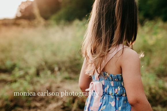portrait of a little girls hair