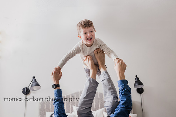 Little boy having fun with his father in Georgia