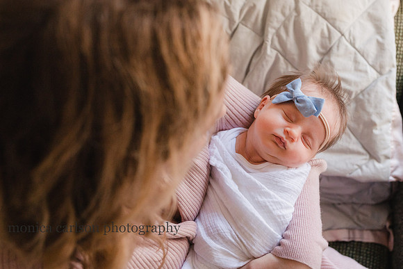 Baby in her mothers arms in Alpharetta, Georgia