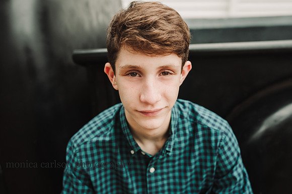 soulful portrait of a teen aged boy by monica carlson photography
