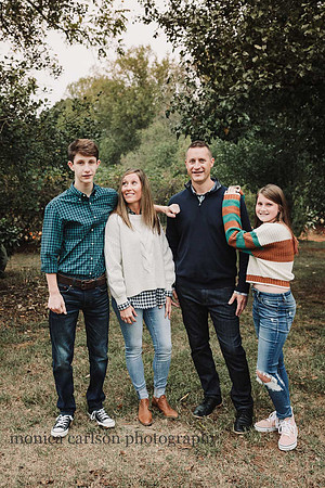 family portrait at milford family farm
