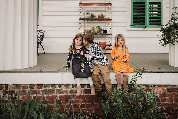 Sweet sibling portrait taken by Monica carlson photography
