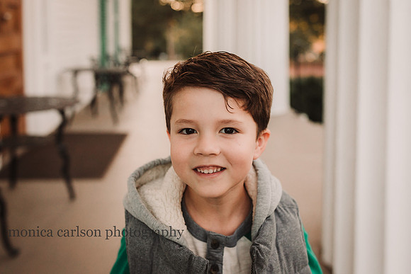 a smiling young boy in Roswell, GA