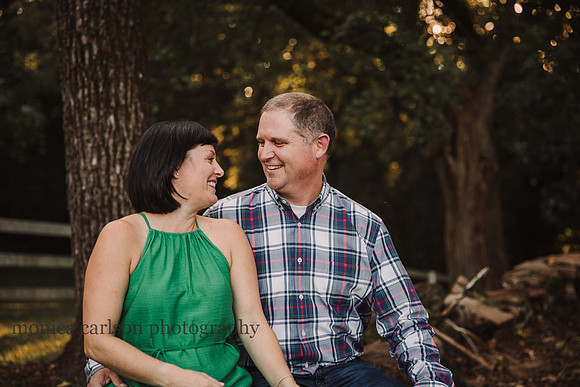 happy couple sitting together at Bulloch hall