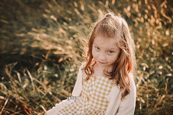 little red head girl making a funny face