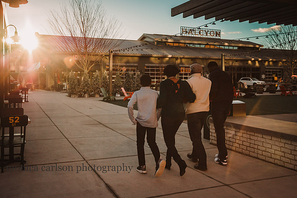 african american family walking together at Halcyon Forsyth
