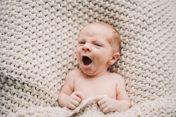 newborn baby yawns