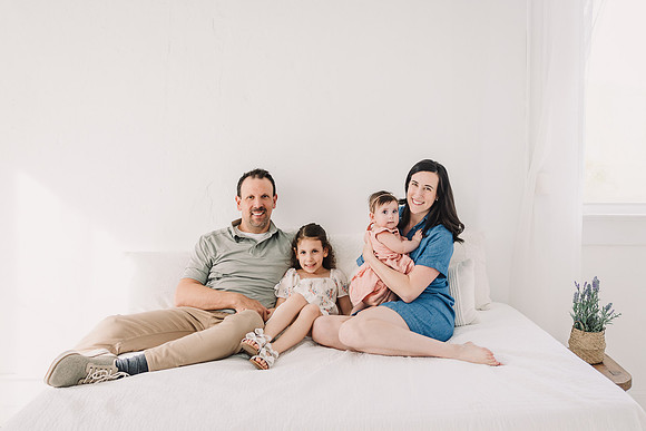 family portrait in a studio